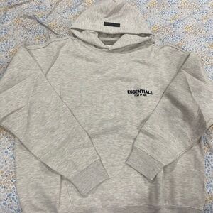 Fear of God Essentials Light Gray Pullover Hoodie